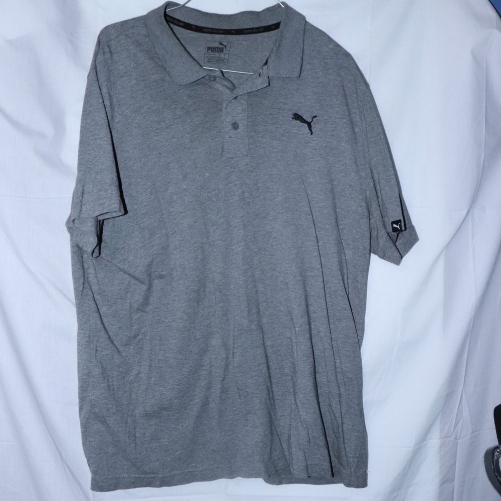 Grey Puma Polo Shirt